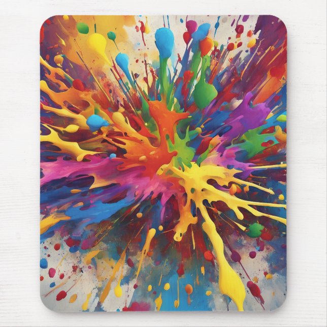 My Splattered Colour Mousepad (Front)