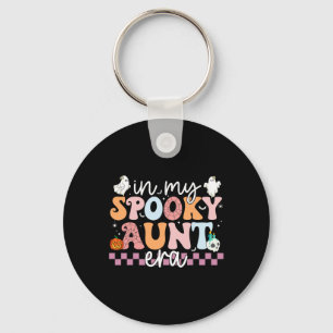 My Spooky Aunt Era Halloween Retro Groovy Auntie G Key Ring