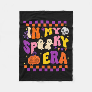 My Spooky Era Cute Ghost Funny Halloween Fleece Blanket
