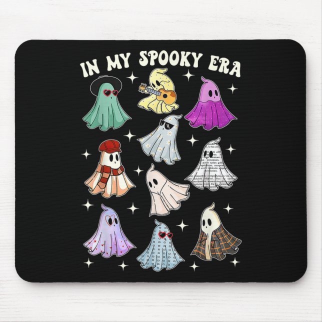 My Spooky Era Groovy Ghost Halloween Funny  Mouse Mat (Front)