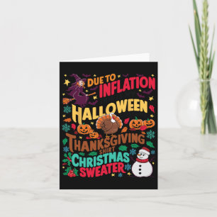 My Spooky Halloween Thanksgiving Ugly Costume Cute Card