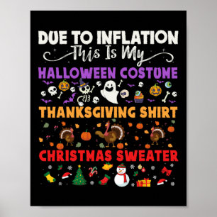My Spooky Halloween Thanksgiving Ugly Costume Poster