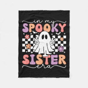 My Spooky Sister Era Retro Ghost Halloween Spooky Fleece Blanket