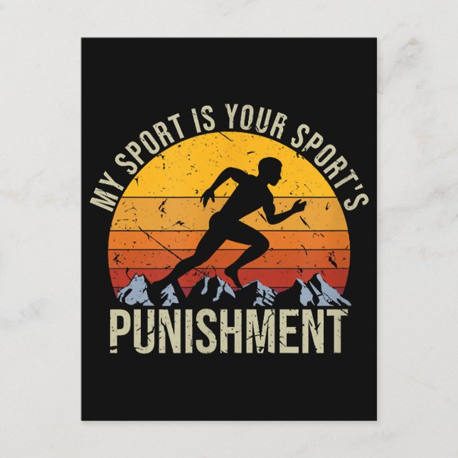 My Sport Is Your Sports Punishment Track Cross Cou Enclosure Card (Front)