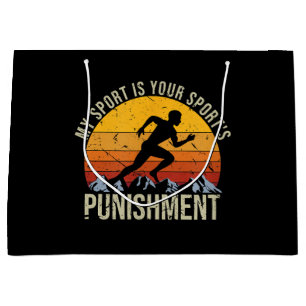My Sport Is Your Sports Punishment Track Cross Cou Large Gift Bag