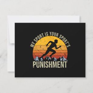 My Sport Is Your Sports Punishment Track Cross Cou RSVP Card