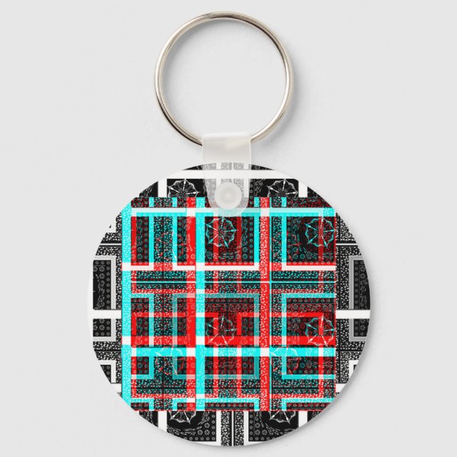 My Square Maze Design Key Ring (Front)