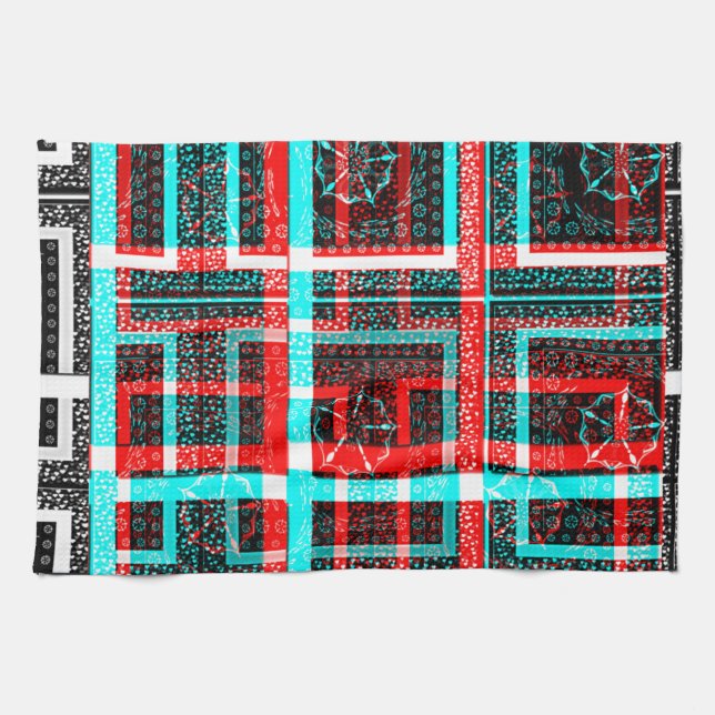 My Square Maze Design Tea Towel (Horizontal)