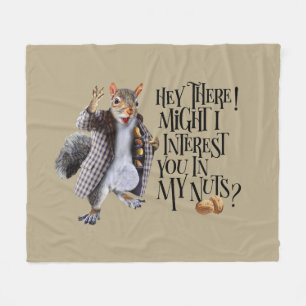 My Squirrel Nuts Fleece Blanket