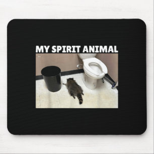 My Srit Animal Drunk Raccoon Funny Lazy Mood  Mouse Mat