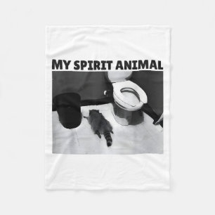 My Srit Animal Funny Drunk Raccoon Meme  Fleece Blanket