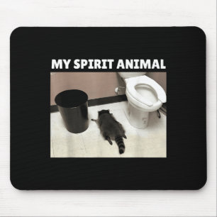 My Srit Animal Raccoon Trash Panda Drunk In The Ba Mouse Mat