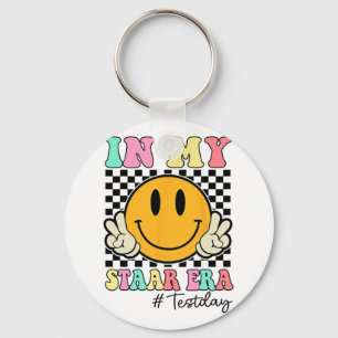 My Staar Era Retro Smile Teacher Kids Testing Test Key Ring