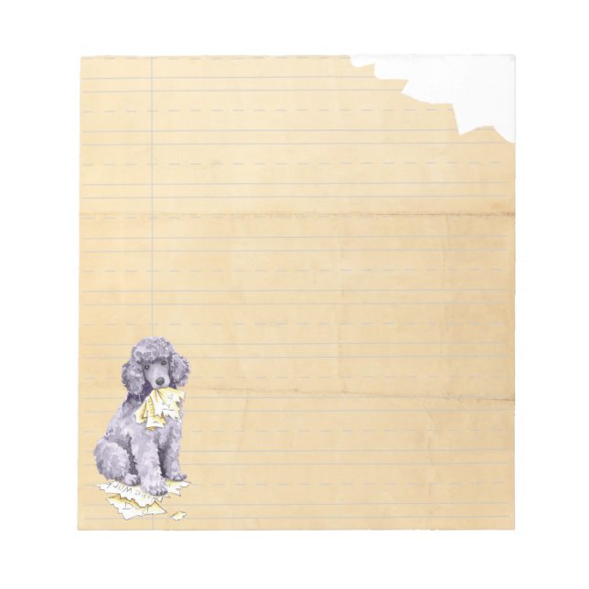 My Standard Poodle Ate my Homework Notepad (Front)
