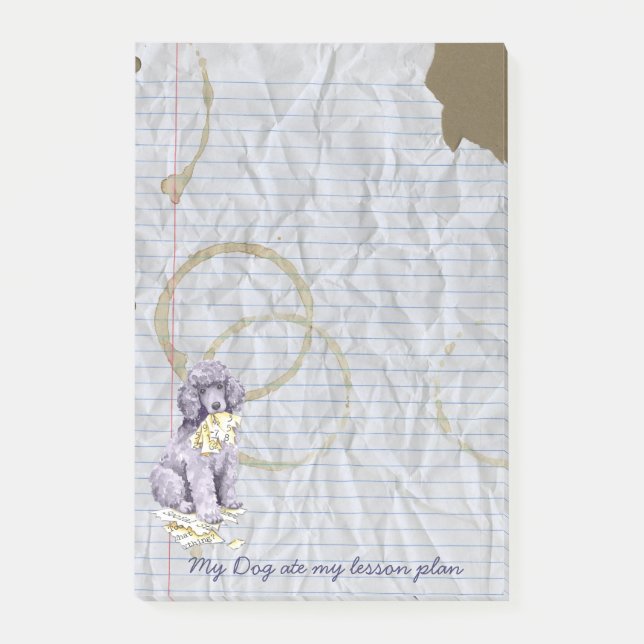 My Standard Poodle Ate my Lesson Plan Post-it Notes (Front)