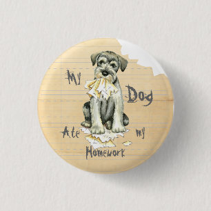 My Standard Schnauzer Ate My Homework 3 Cm Round Badge