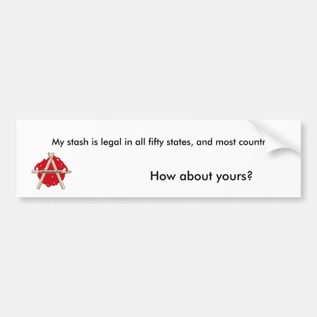 My Stash is Legal Bumper Sticker (Front)