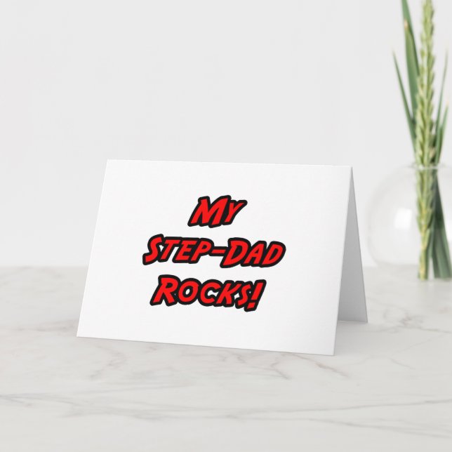 My Step-Dad Rocks Card (Front)