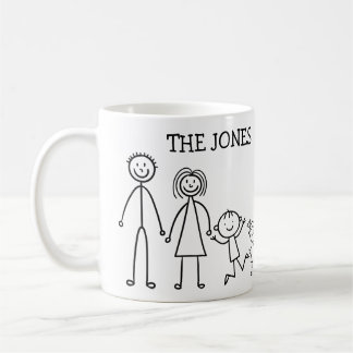 My stick figure family coffee mug