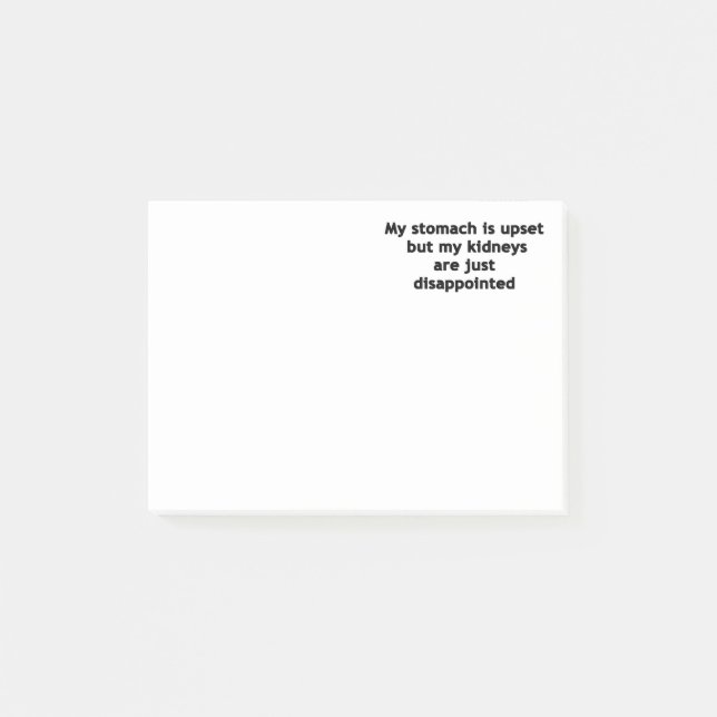 My Stomach Is Upset Post-it Notes (Front)
