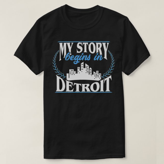 My Story begins in Detroit Premium  T-Shirt (Design Front)