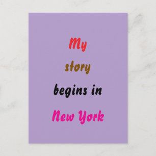 My story begins in New york Postcard