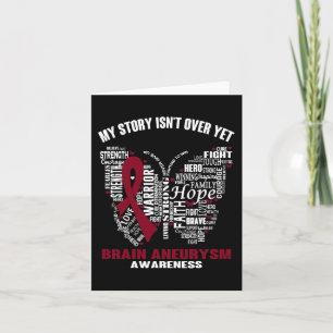 My Story Isn't Over Yet Brain Aneurysm Awareness  Card