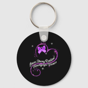My Strong Resilient Fibromyalgia Warrior Awareness Key Ring