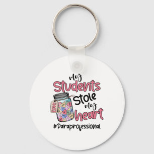 My Student Stole My Heart Paraprofessional Valenti Key Ring