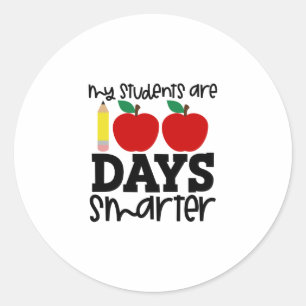 My Students Are 100 Days Smarter Classic Round Sticker