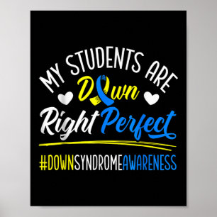 My Students Are Down Right Perfect Down Syndrome Poster