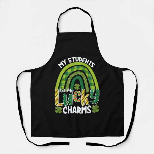 My Students Are My Lucky Charms St Patrick's Day Apron (Front)