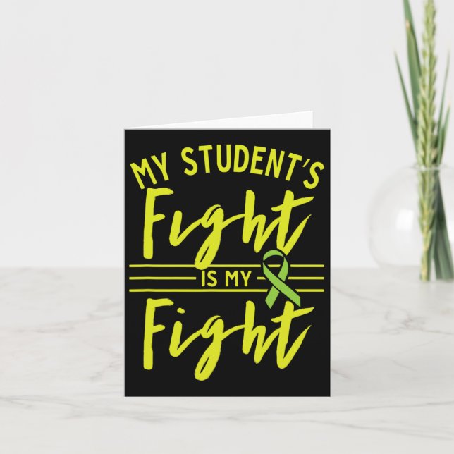 My Student's Fight Is My Fight Kidney Disease Awar Card (Front)