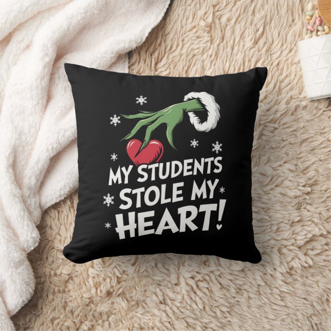 My Students Stole My Heart Xmas Christmas Teacher  Cushion (Blanket)