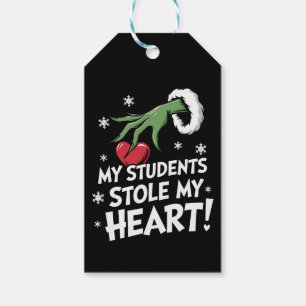 My Students Stole My Heart Xmas Christmas Teacher  Gift Tags