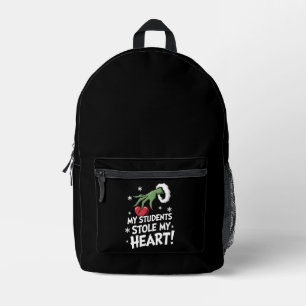 My Students Stole My Heart Xmas Christmas Teacher Printed Backpack
