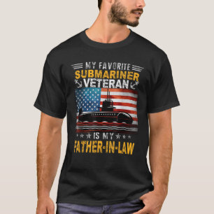 My Submarine Veteran Is My Father-In-Law US Flag T-Shirt