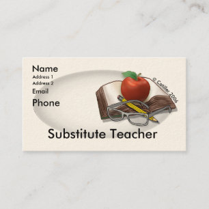 My Substitute Teacher Business Card