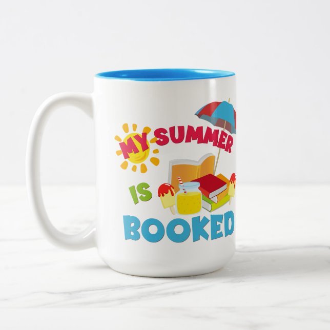 My Summer Is Booked Two-Tone Coffee Mug (Left)