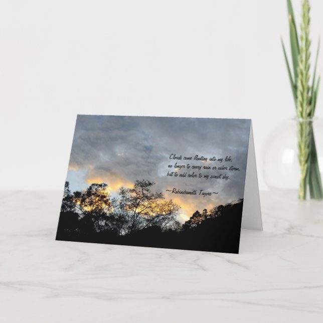 My Sunset Sky/ Tagore Quotes Card (Front)