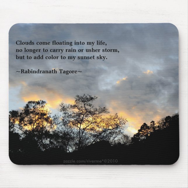 My Sunset Sky/ Tagore Quotes Mouse Mat (Front)