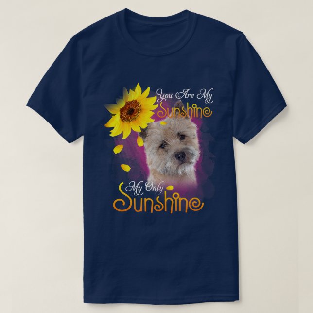My Sunshine Cairn Terrier Dog With Sunflowers Prem T-Shirt (Design Front)