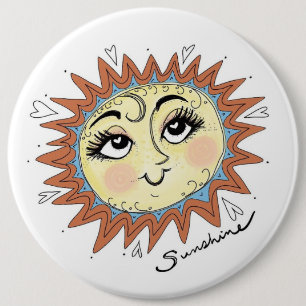 My Sunshine Fun Illustration 6 Cm Round Badge
