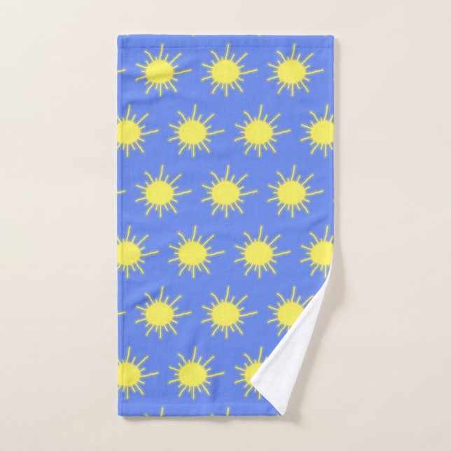 My Sunshine Hand Towel (Sky Blue & Yellow) (Hand Towel)