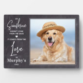 My Sunshine Personalised Photo Pet Dog Lover  Plaque (Front)
