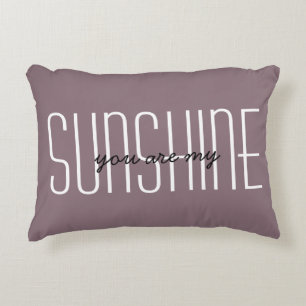 My Sunshine Quote Soft Grape Customise Decorative Cushion