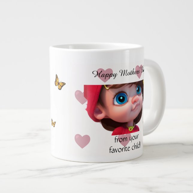My super cool mom large coffee mug (Front Right)