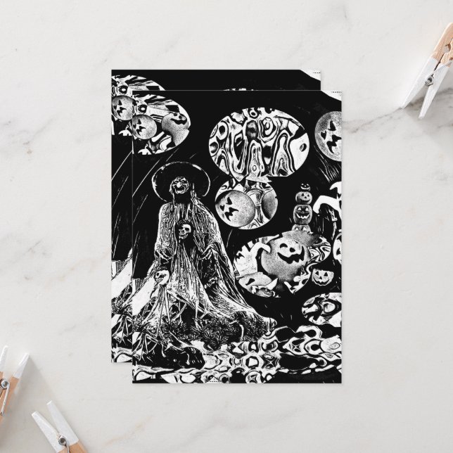 My Super Halloween Invitation (Front/Back In Situ)