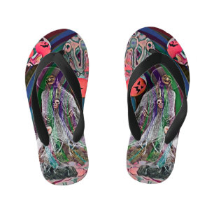 My Super Halloween V3 Kid's Flip Flops