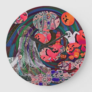 My Super Halloween V3 Large Clock